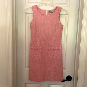 Vintage Lily Pulitzer pink and white seersucker material, size 4